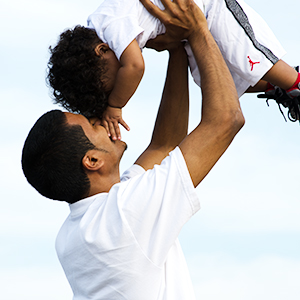 David Matthews Jr with his son Caleb Matthews