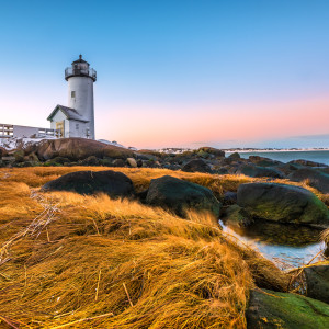 Annisquam Harbor Lighthouse – Gloucester, MA – Colorful Winter Sunrise Annisquam Harbor Lighthouse - Gloucester, MA - Colorful Winter Sunrise