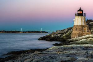 Castle Hill Lighthouse - Rainbow Skies