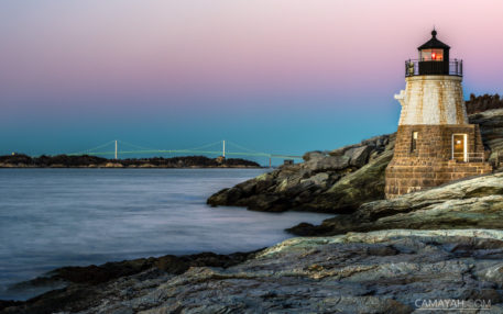 Castle Hill Lighthouse - Rainbow Skies