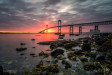 Claiborne Pell Newport Bridge - Fierce Sunrise