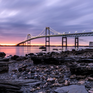 Claibourne Pell Newport Bridge – Purple Skies Claibourne Pell Newport Bridge - Purple Skies