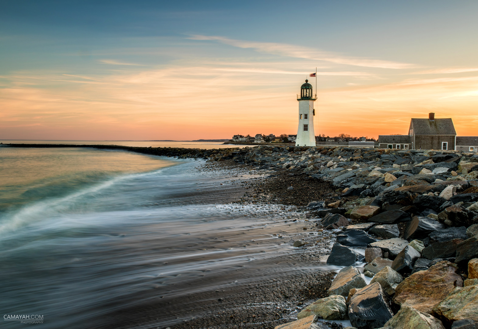 Old Scituate Light – Pastel Sunset Old Scituate Light - Pastel Sunset