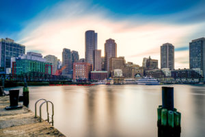 Boston Skyline Fan Pier - Hidden Sunset
